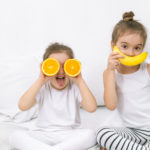 Kid eat healthy food